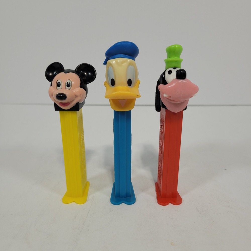 Vintage Disney PEZ Dispensers Set Mickey Mouse Donald Duck Goofy Collectibles